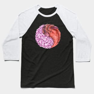 Heart & Brains - duality Baseball T-Shirt
